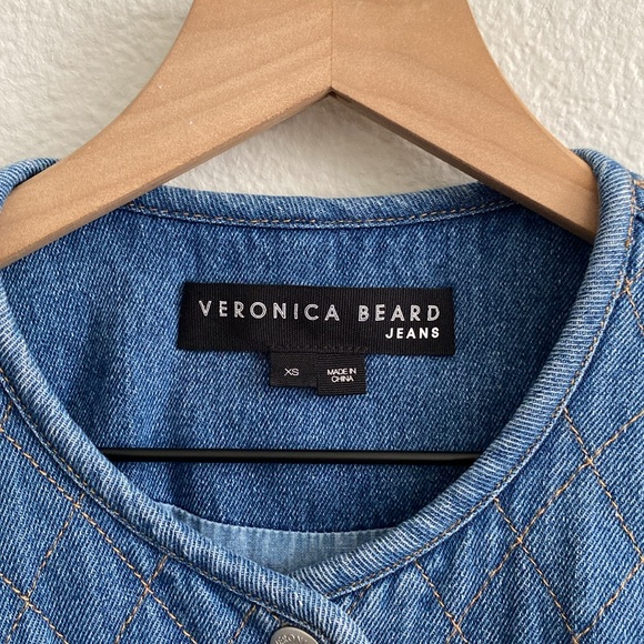 Veronica Beard Quilted Denim Camilla Jacket Size XS - Picture 6 of 15
